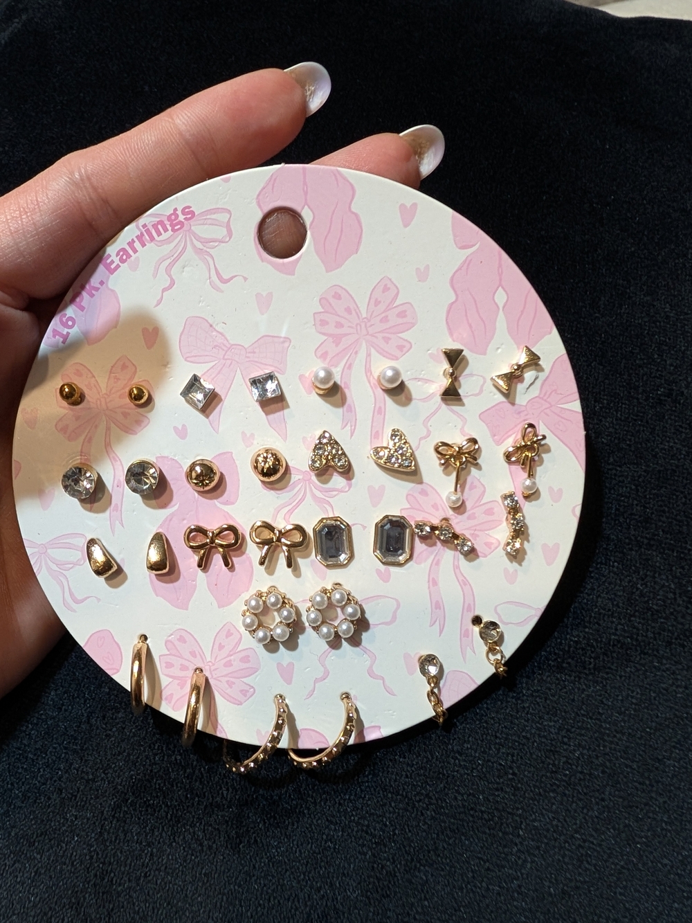 Gold-Tone Mixed Stud and Hoop Earring Set - 16 Pairs